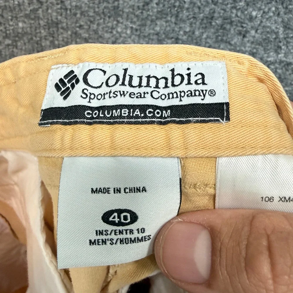 Columbia Cargo Shorts Men 40 Khaki Cotton Utility Hiking Outdoor Trekk‎ Casual